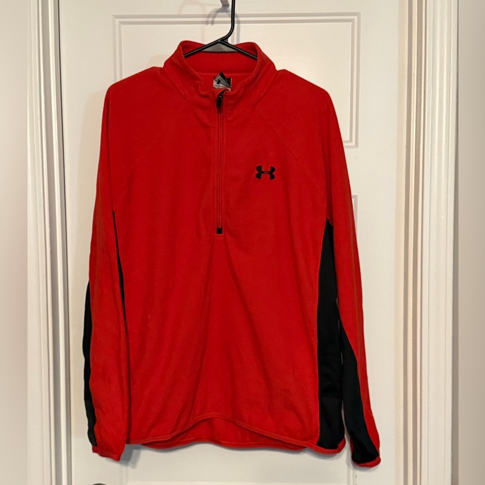 Under Armour Vibrant Red Fleece 3/4 Zipper Pullover